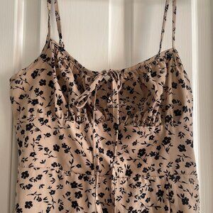 Tan & Black Maxi Dress